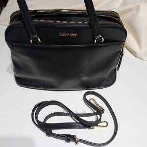 Calvin Klein Black Leather Angelina Tote